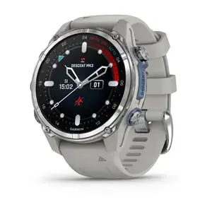 Garmin Descent Mk3 Dive Computer 43Mm Stainless steel with fog grey silicone band